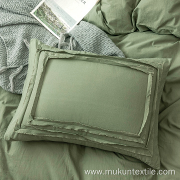 Rectangular frame pattern cotton bed sheet bedding set